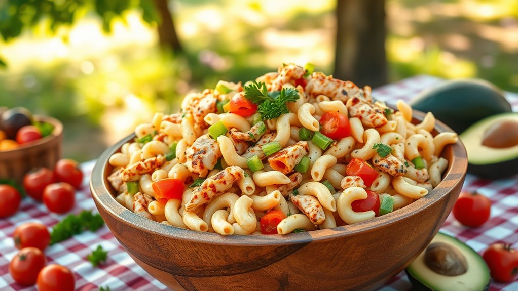 bbq chicken pasta salad