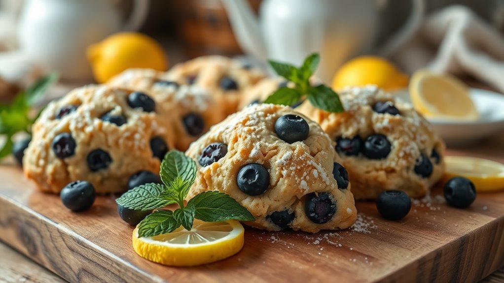 blueberry lemon flavored scones