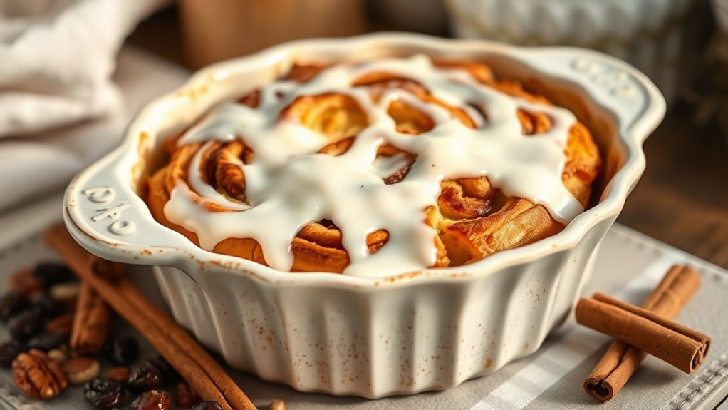 cinnamon roll bread pudding