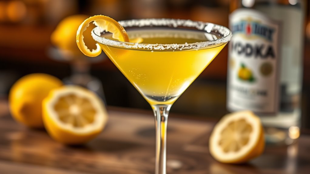 citrusy cocktail with sugar