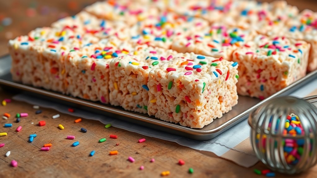 colorful cereal dessert bars