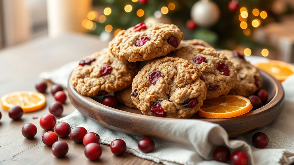 cranberry orange oatmeal cookies