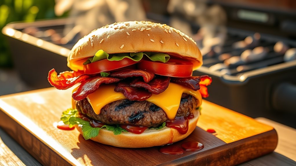 delicious bbq bacon burger