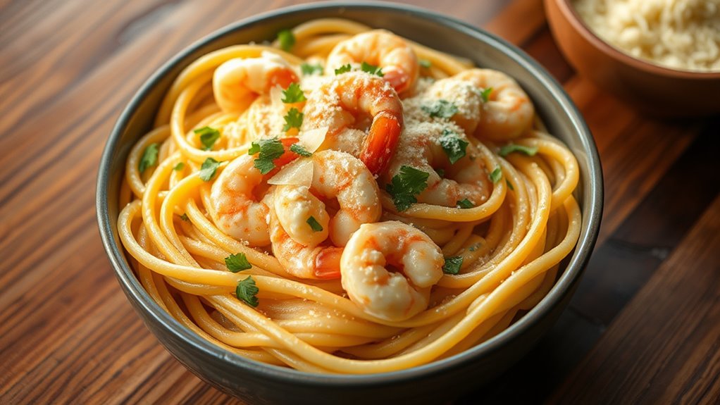 delicious shrimp pasta dish
