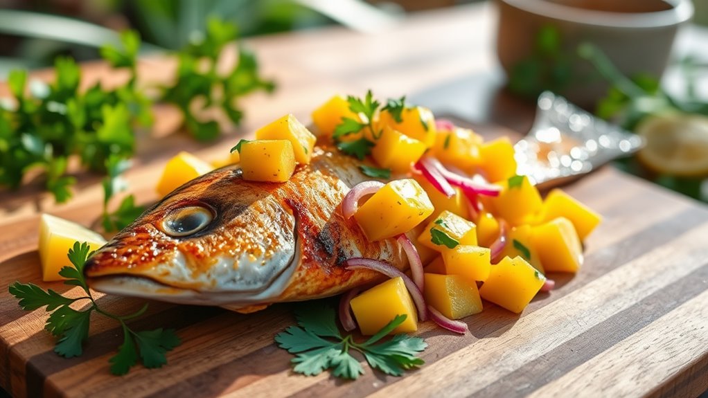 dorado with mango salsa