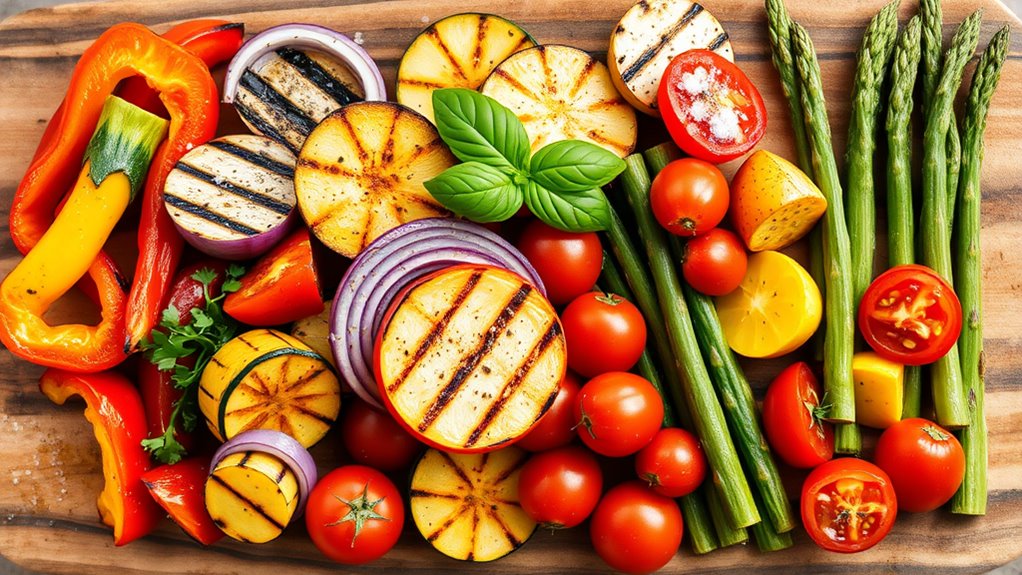 grilled vegetables with spice