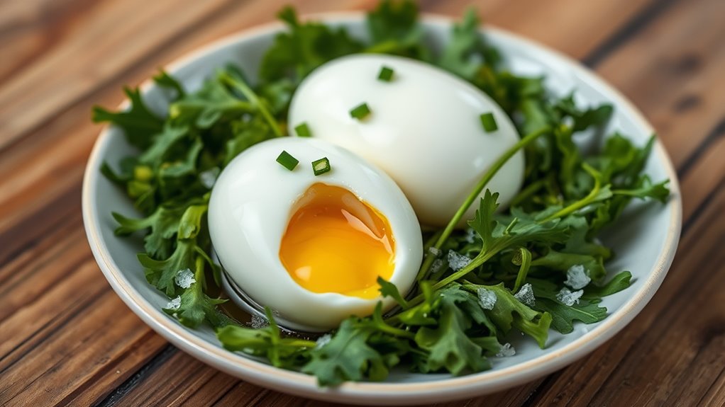 perfectly cooked poached eggs