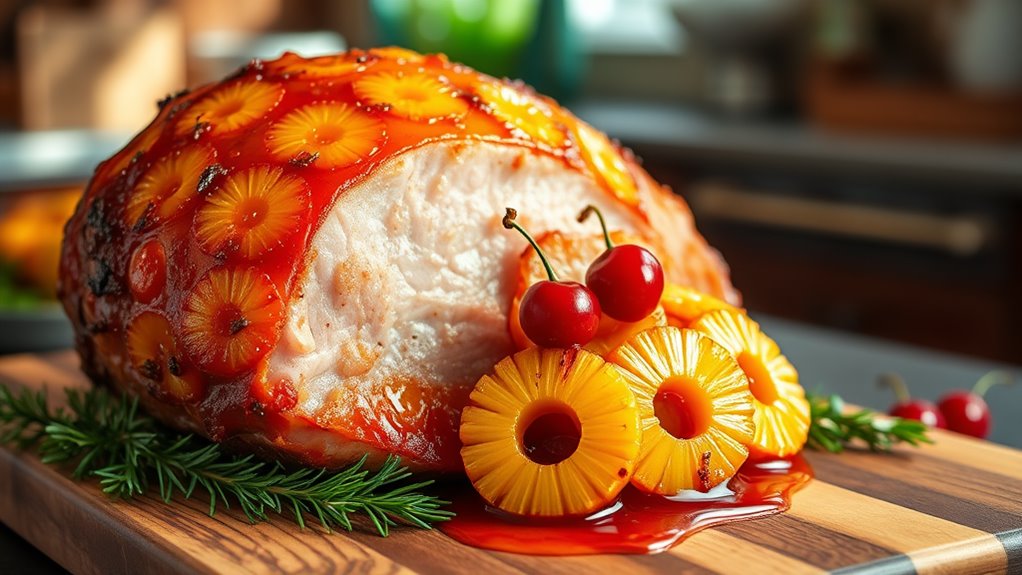 pineapple glazed baked ham