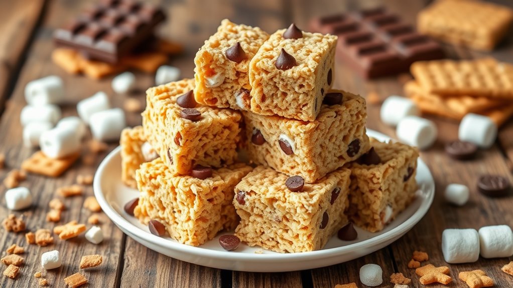 s mores inspired crispy treats