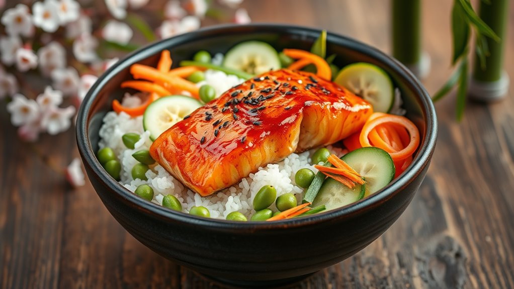 salmon rice bowl recipe