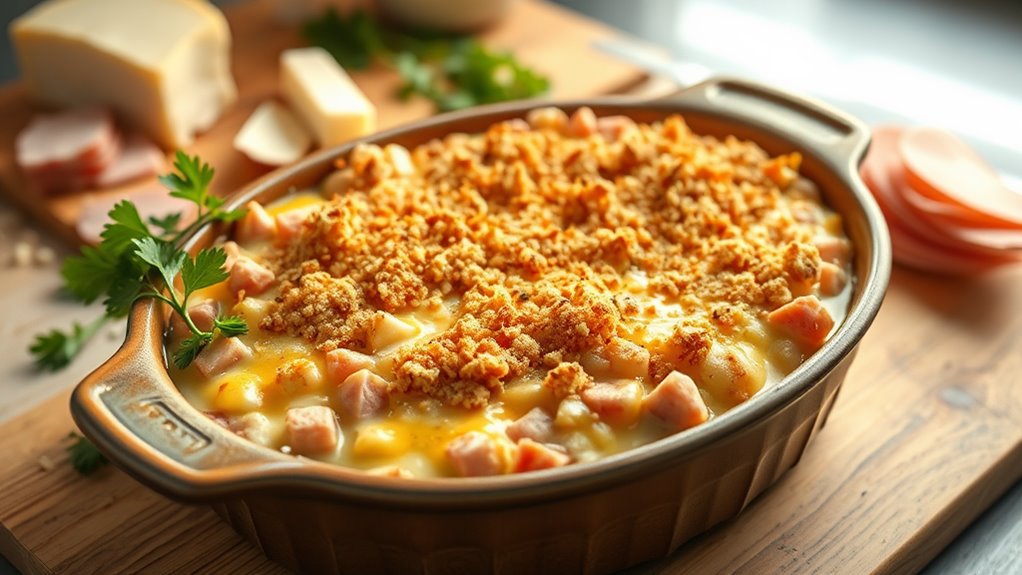 savory ham and cheese dish