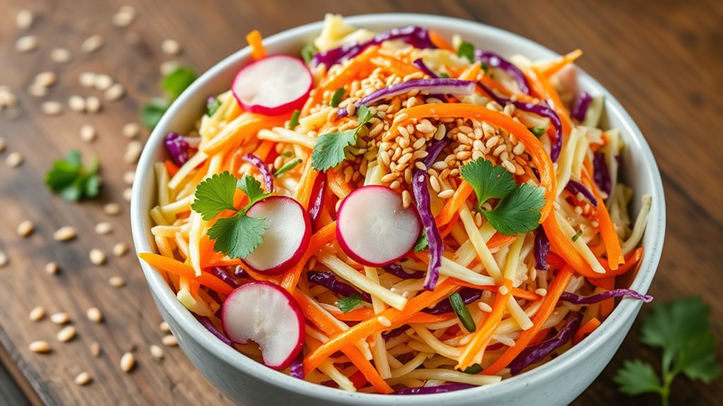 sesame flavored asian coleslaw recipe