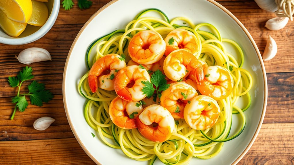 shrimp scampi with zucchini noodles