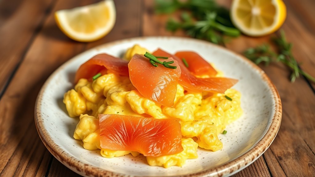 smoked salmon and eggs