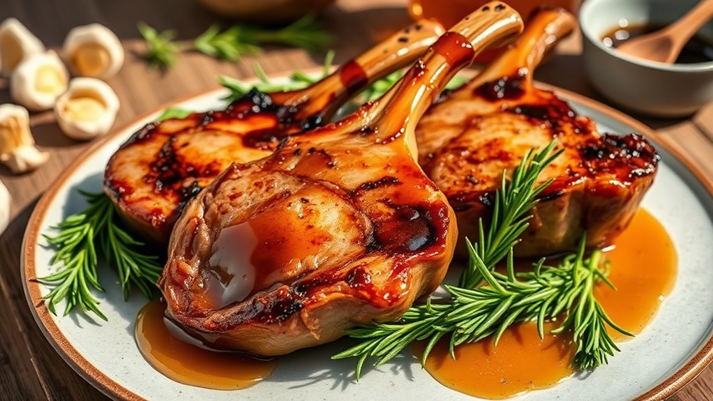 sweet and savory lamb chops
