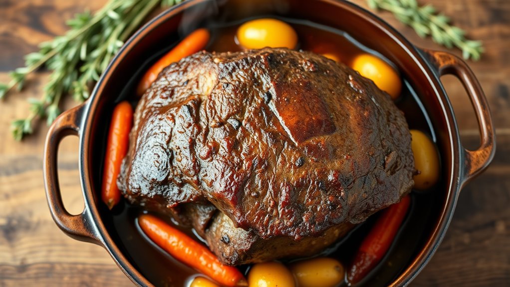 tender beef slow cooked
