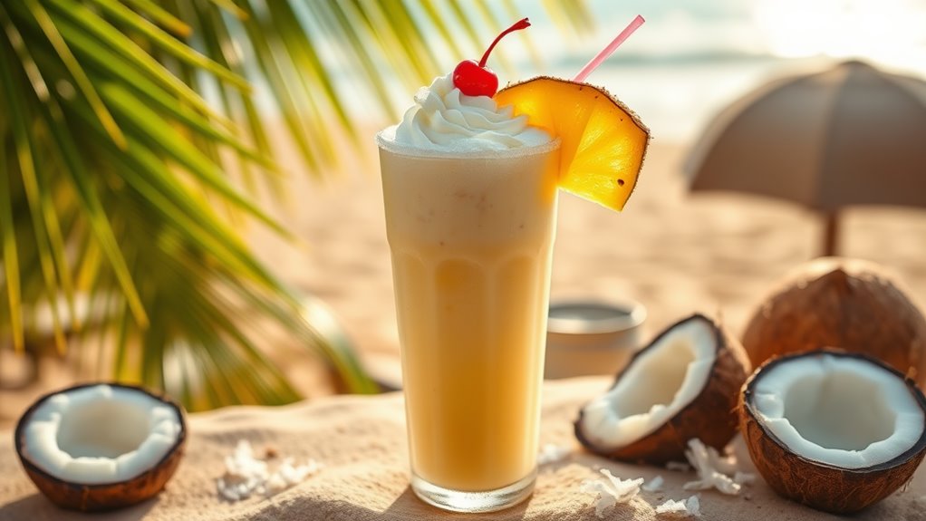 tropical non alcoholic cocktail