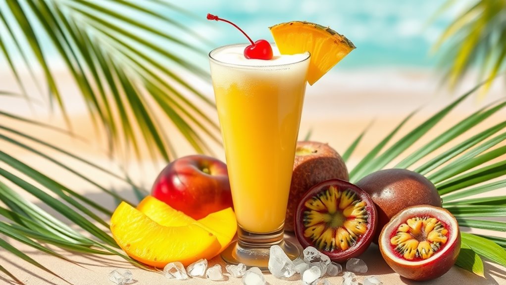 tropical pineapple coconut drink