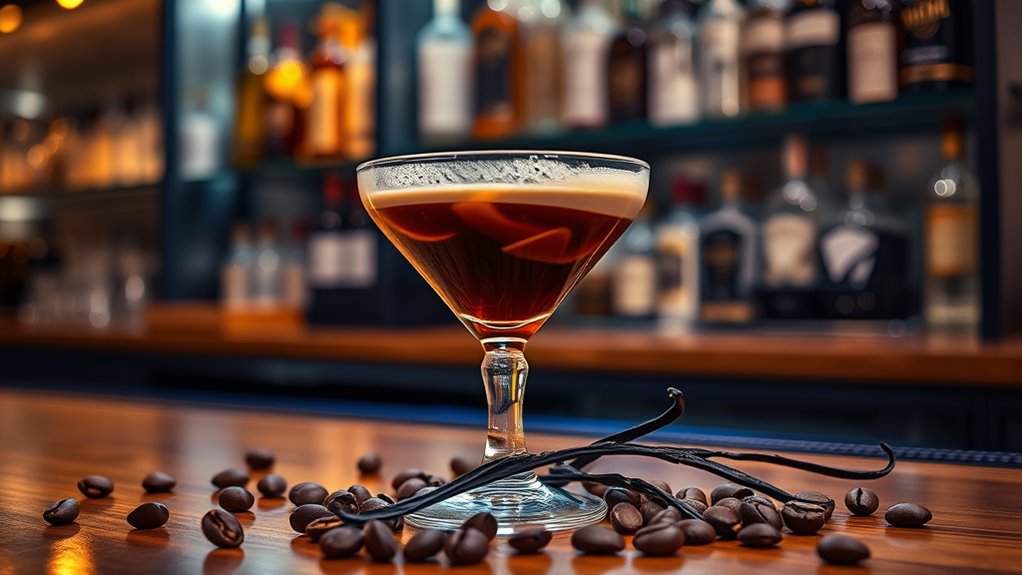 vanilla flavored coffee cocktail