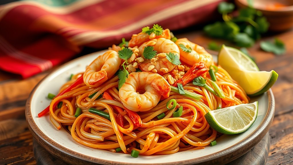 authentic thai noodle dish