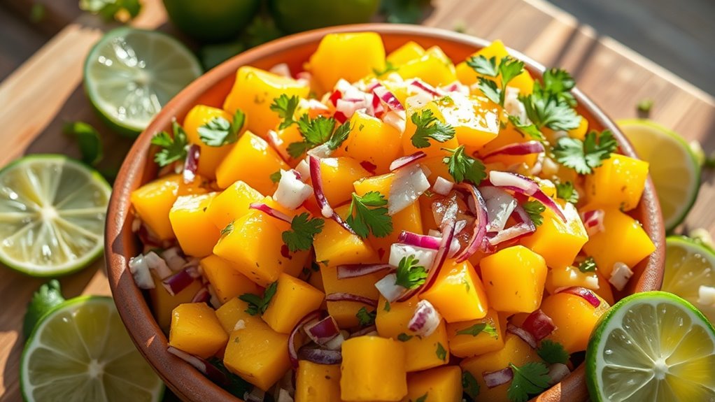 cilantro infused mango salsa