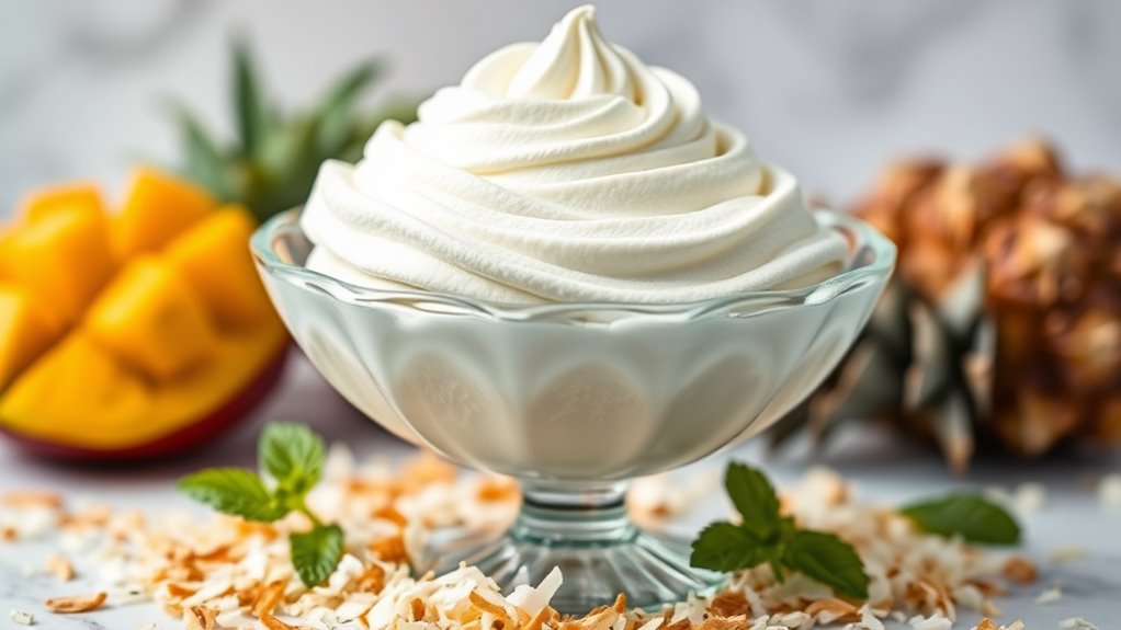 coconut cream dessert topping