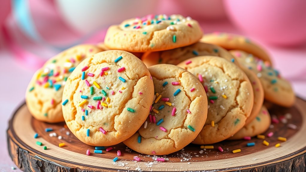 colorful birthday themed cookies