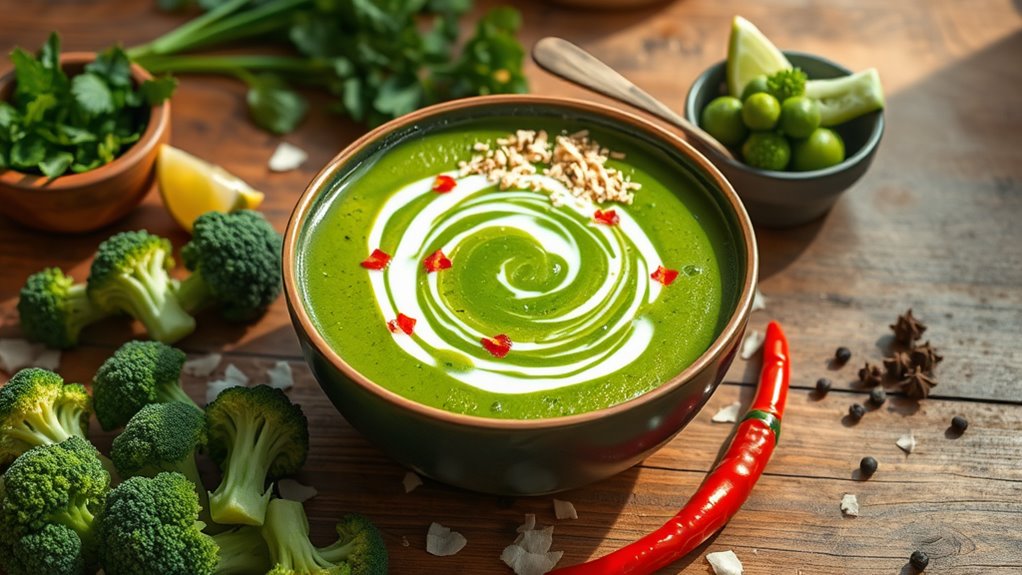 creamy spicy broccoli soup