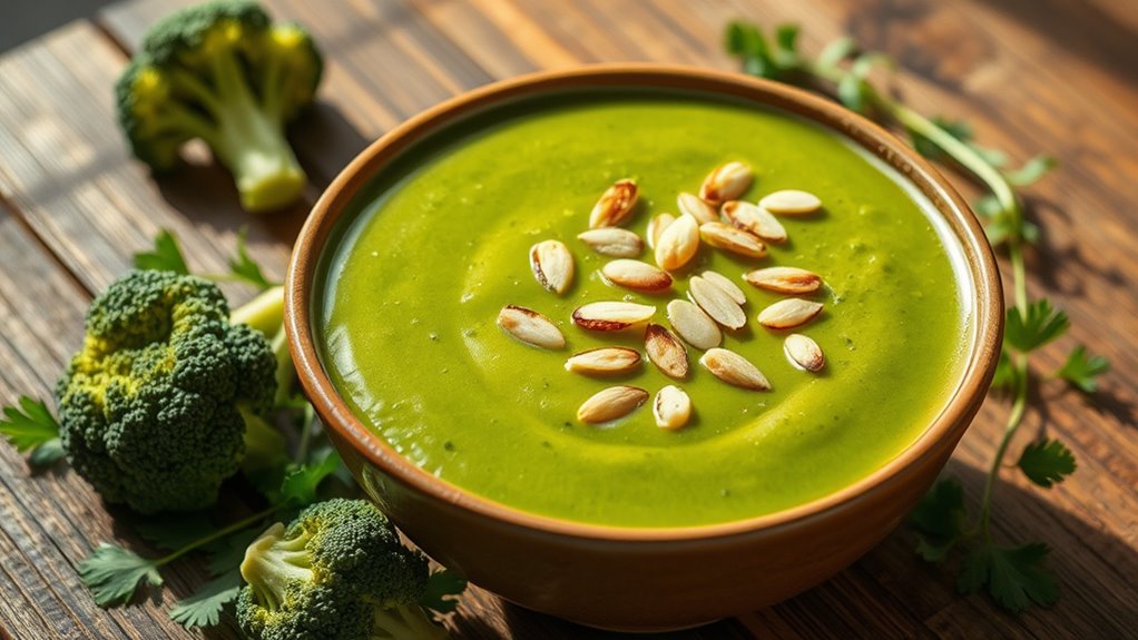 creamy vegan broccoli soup