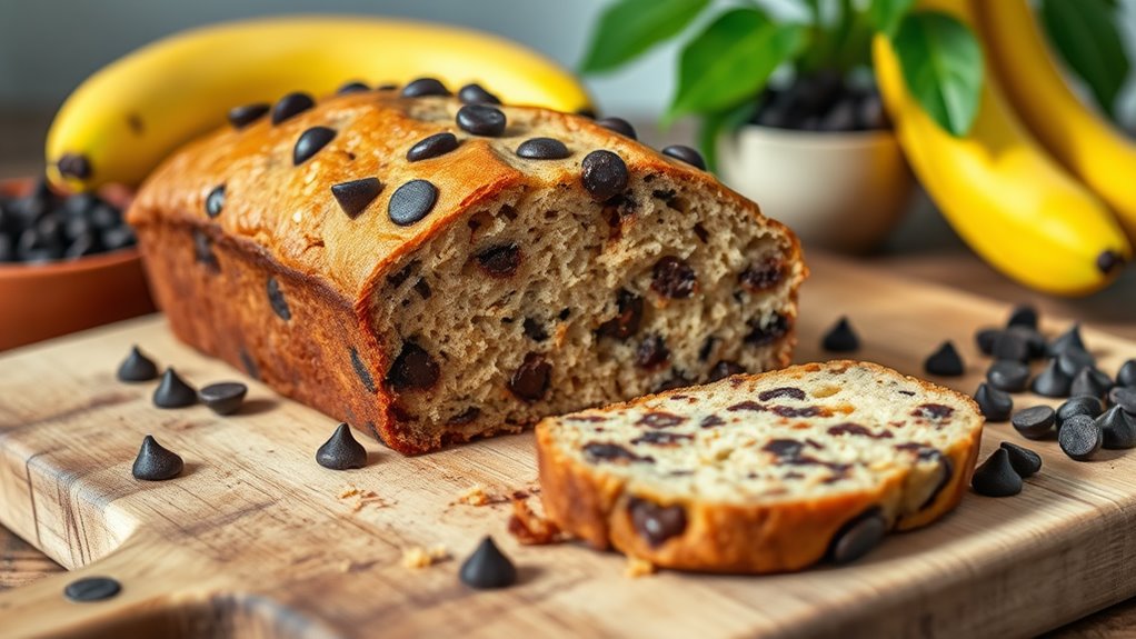 delicious banana chocolate bread