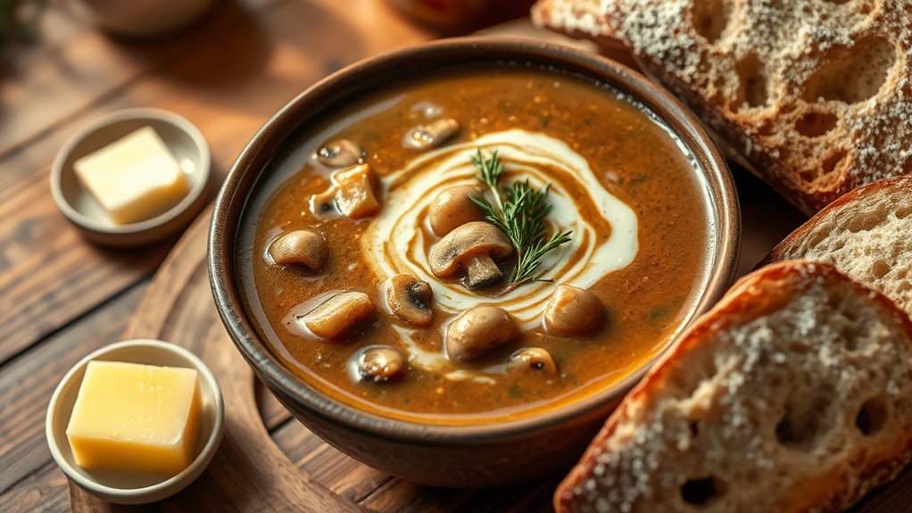 delicious creamy mushroom soup