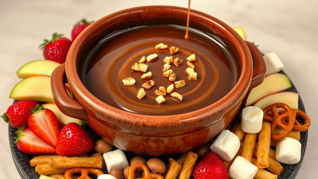 delicious nutty chocolate fondue