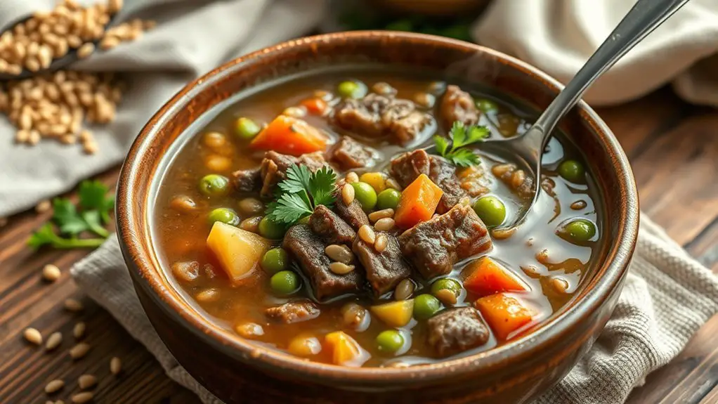 hearty beef barley soup