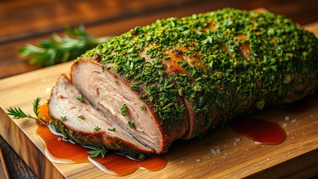 herb coated oven cooked brisket