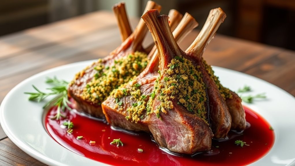 herb crusted rack of lamb