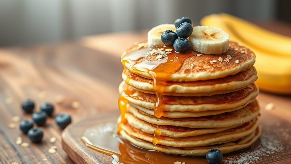 nutritious banana oatmeal pancakes