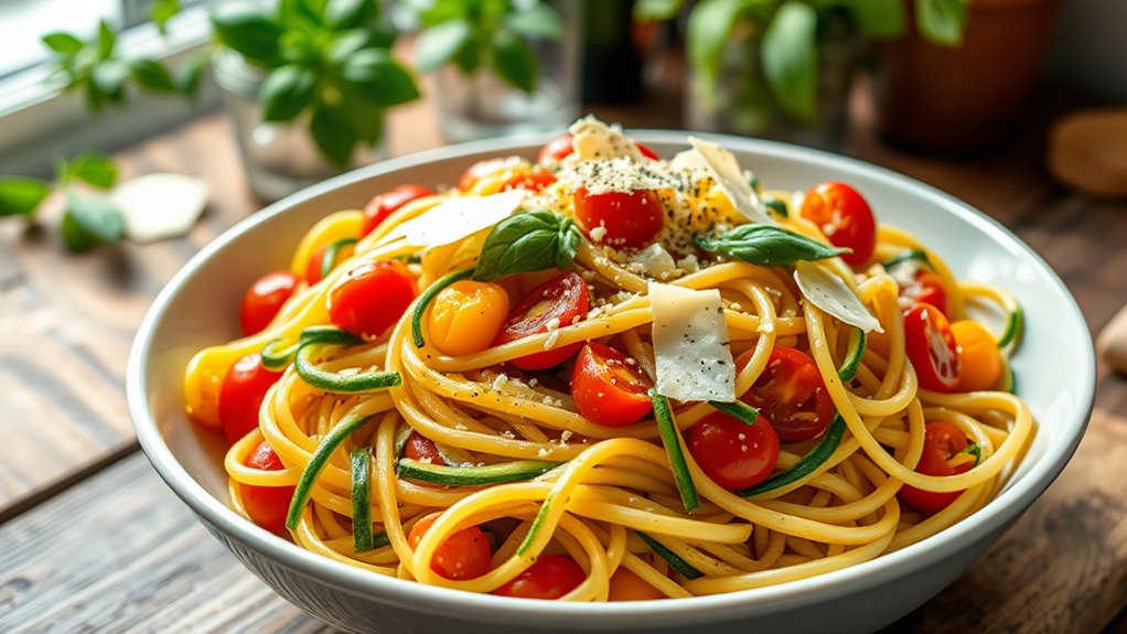 quick vegetable pasta dish