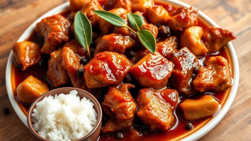 savory marinated chicken dish