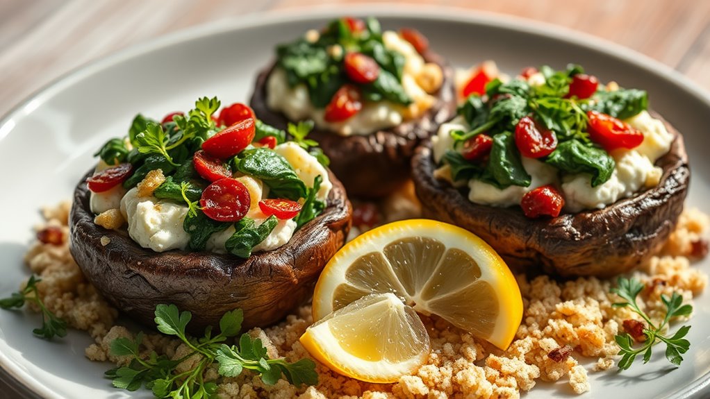 savory stuffed mushroom dish