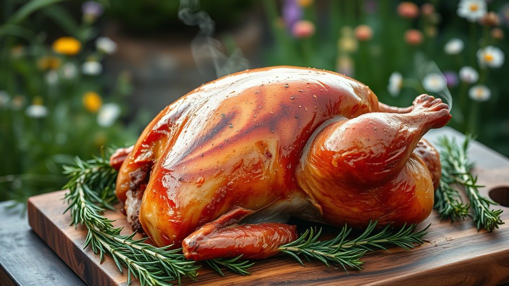 smoked turkey with herbs