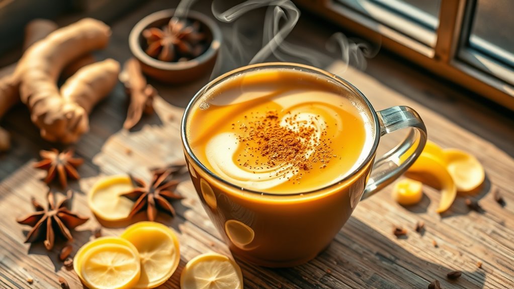 spiced tea with ginger
