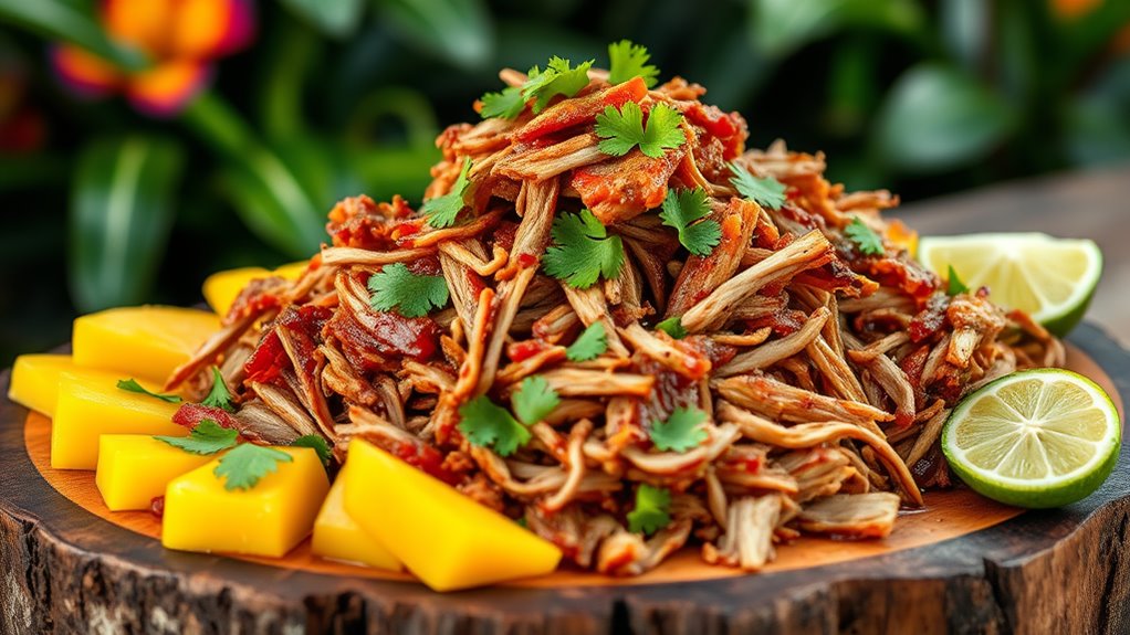 spicy caribbean pulled pork