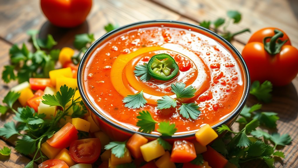 spicy cold vegetable soup