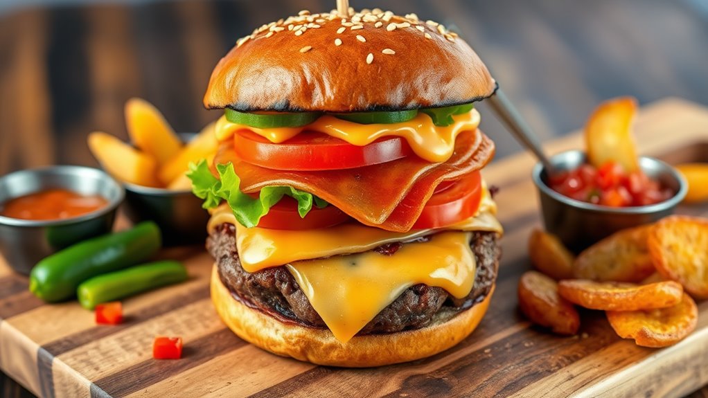 spicy southwestern style burger