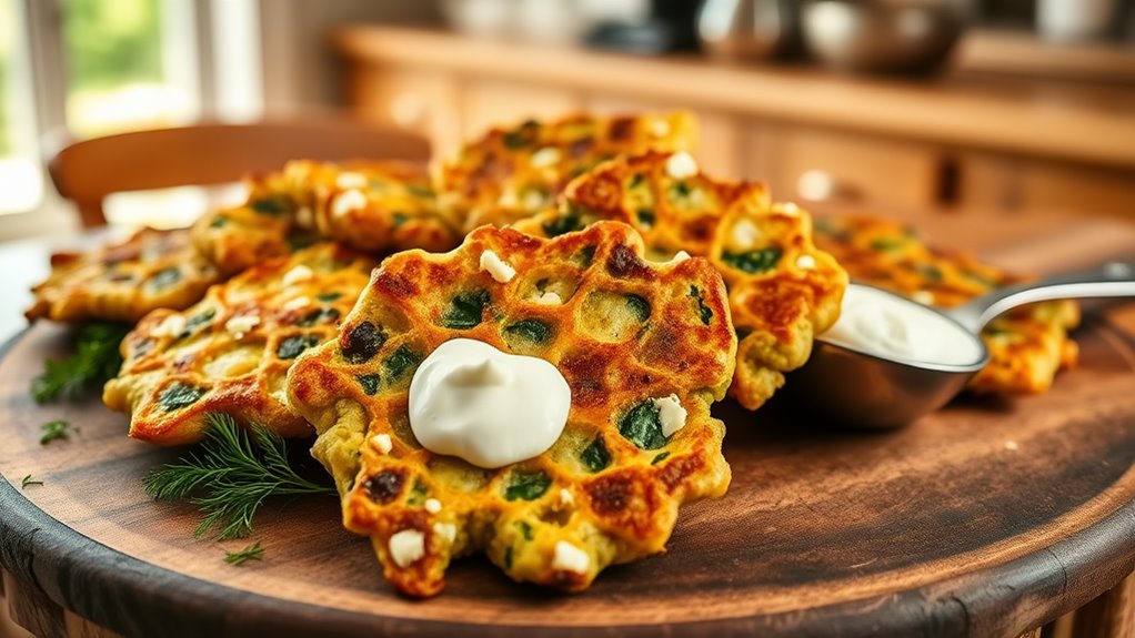 spinach and feta pancakes