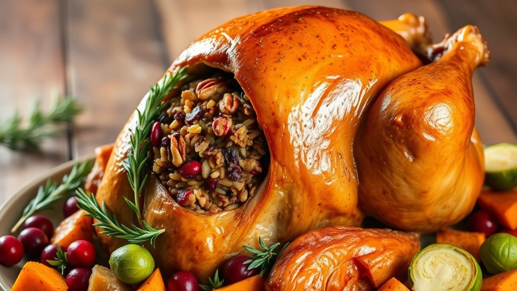 stuffed turkey with wild rice