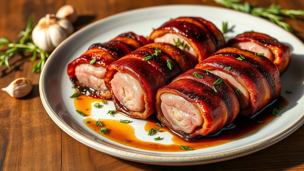 bacon wrapped deer medallions recipe