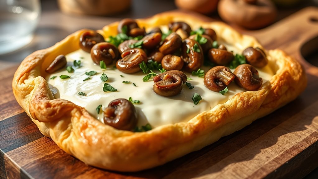 brie mushroom puff pastry