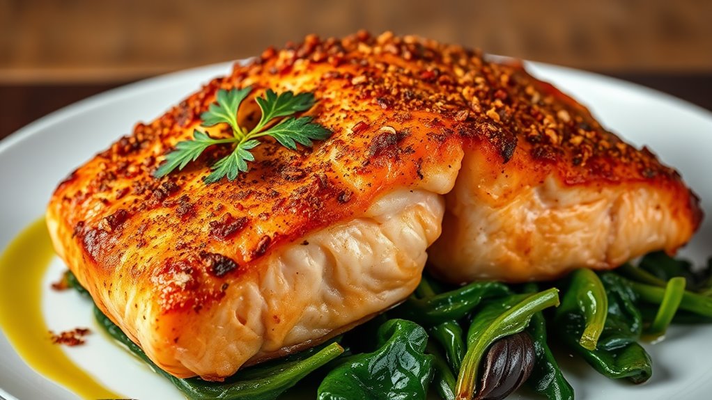 cajun flavored broiled salmon recipe