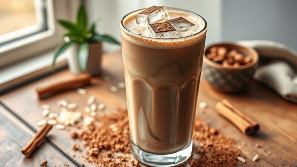 chocolate infused rice beverage